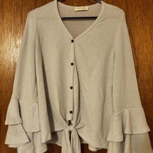 Peach Love California, gray Boutique blouse